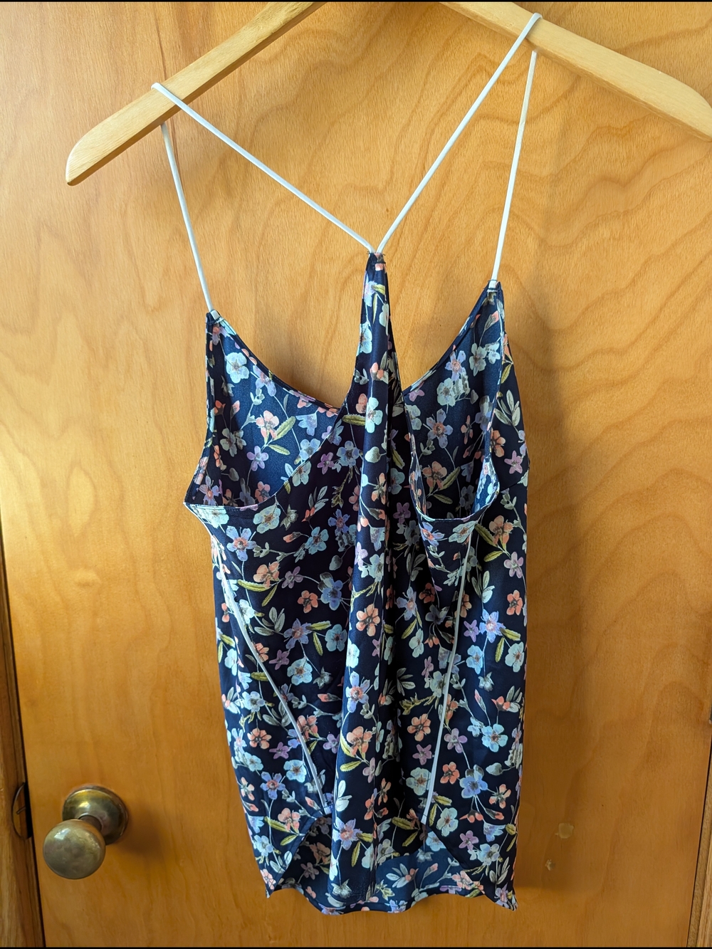 Victoria's Secret Navy Floral Satin Cami & Shorts Set - Picture 3 of 6